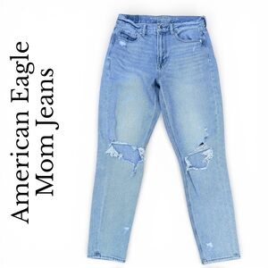 American Eagle Outfitters Distressed Ripped Mom Jean high waist Y2K